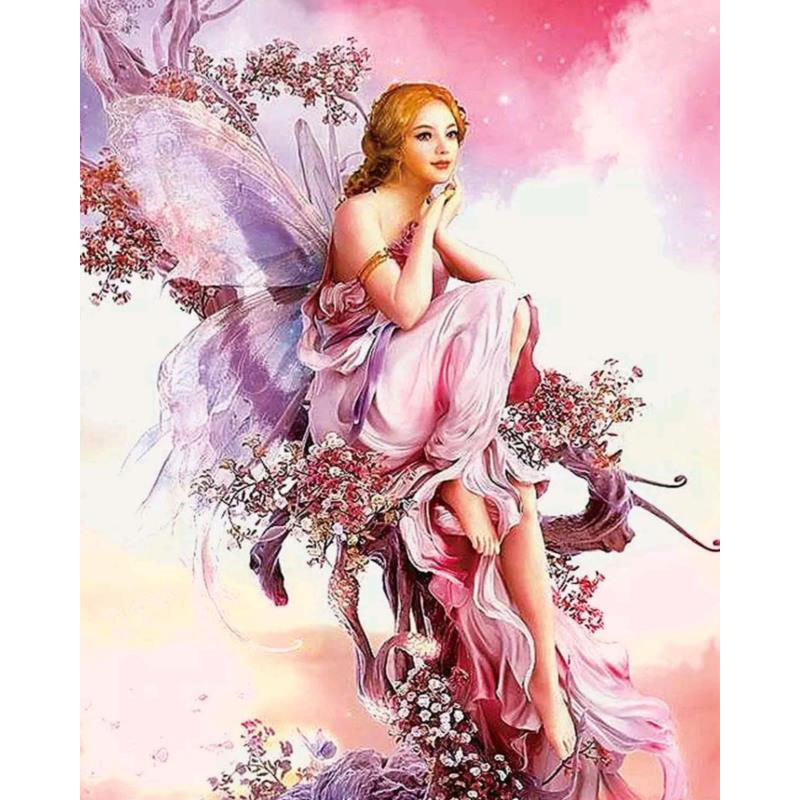 Beautiful Angel in Pink Dress