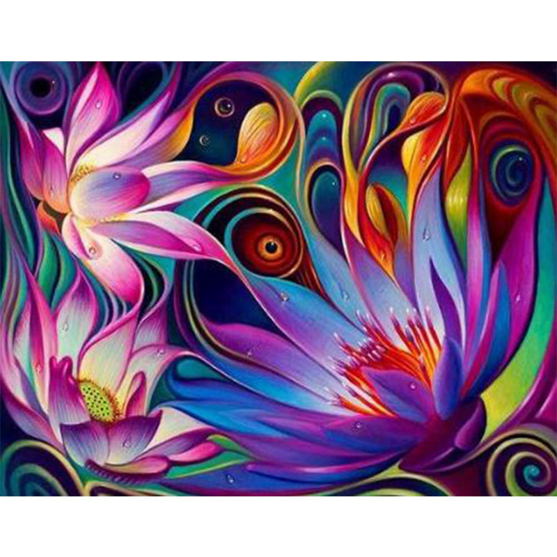 Abstract Colorful Flowers