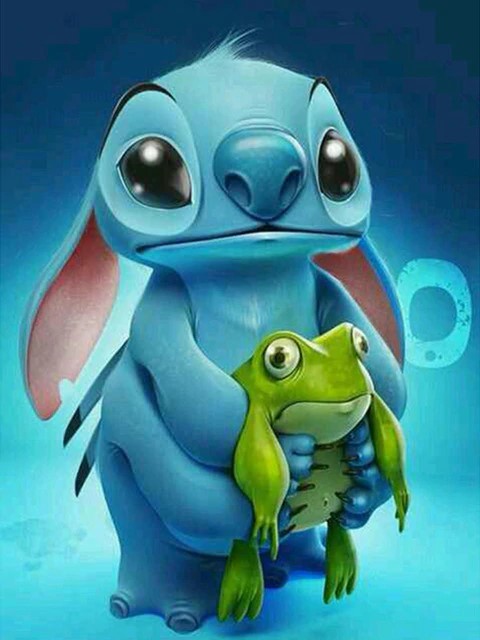 Stitch and his Friend Frog