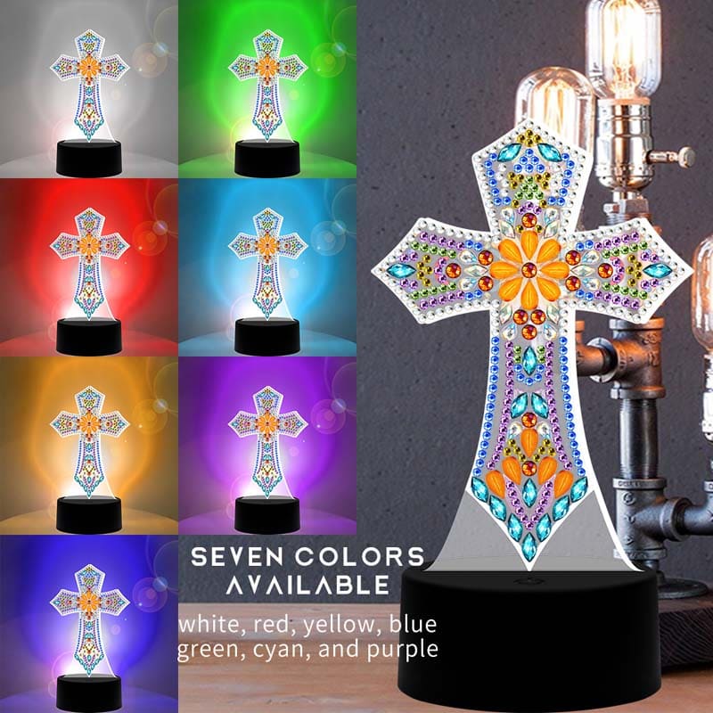 The Cross - Diamond Painting Lamp