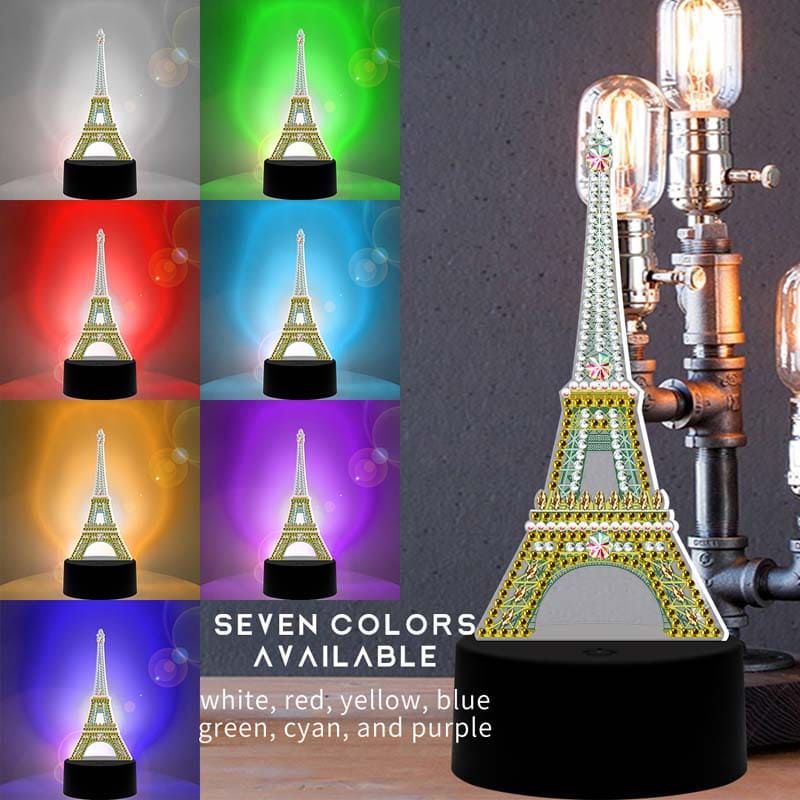 Eiffel Tower - Diamond Painting Lamp