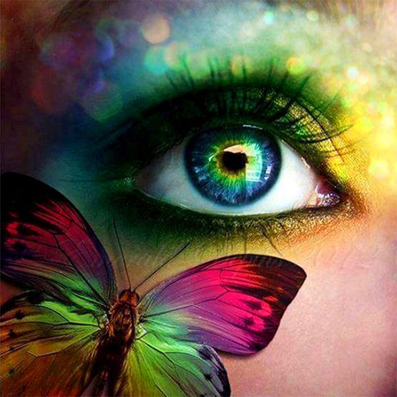 Eye Painting with Butterfly