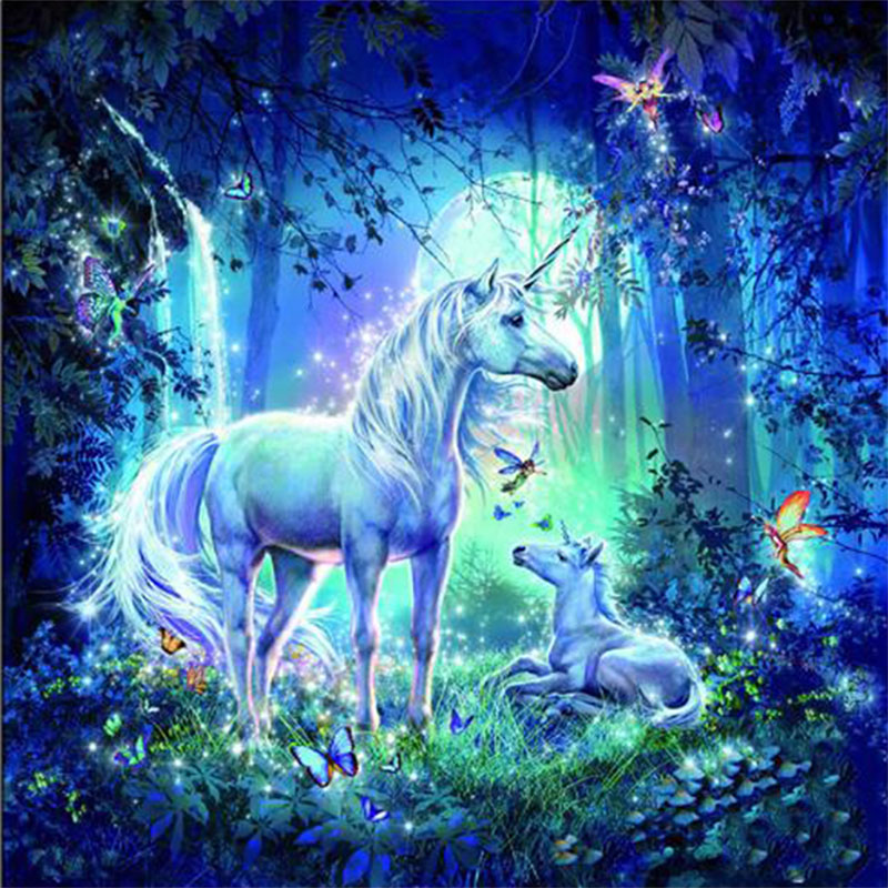 Beautiful Unicorn in Forest