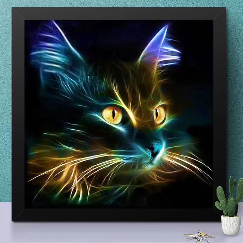 Abstract Cat Art