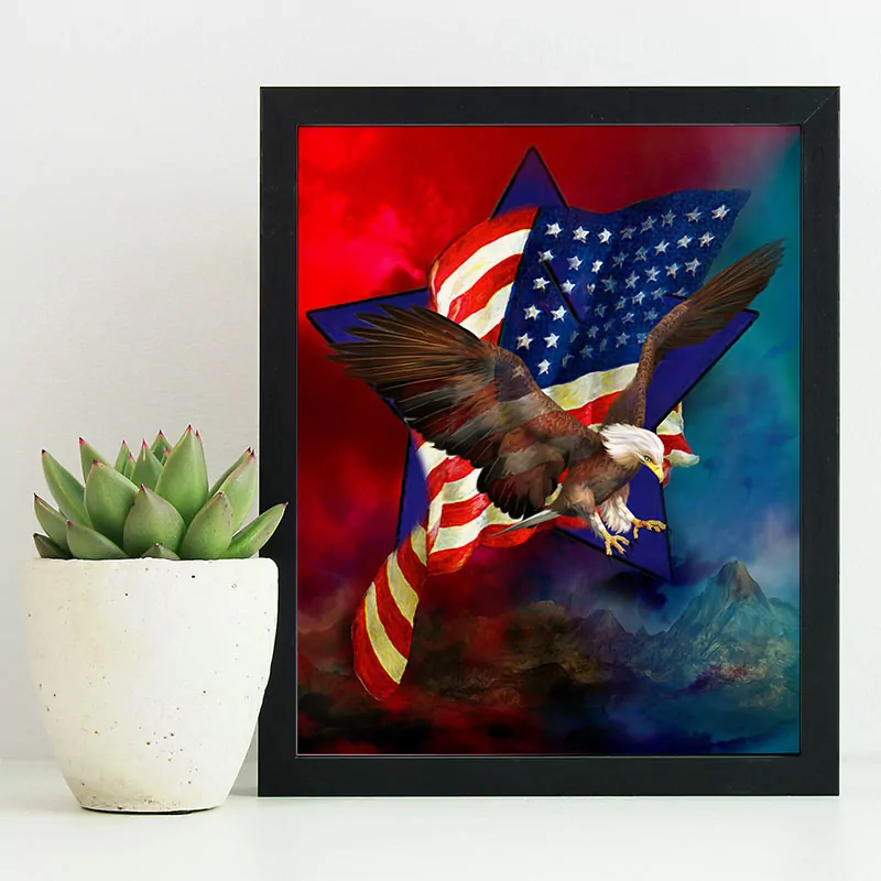 American Eagle with Flag