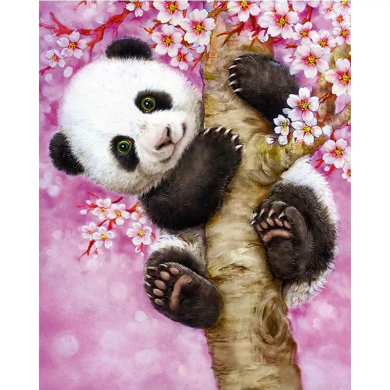 Cute Panda on a Tree