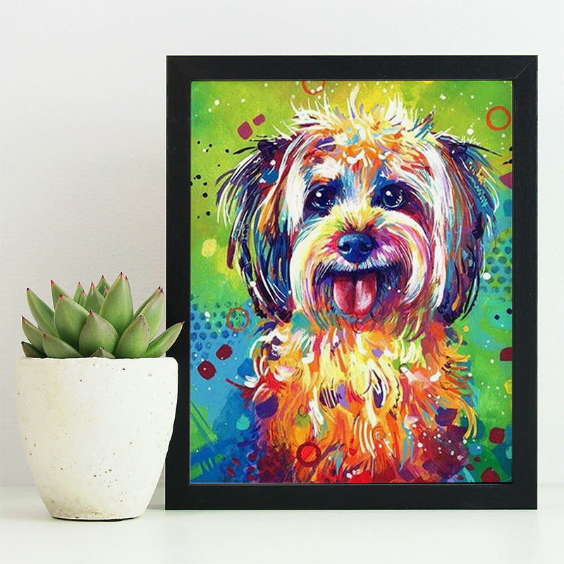 The Funny Colorful Pet - Dog