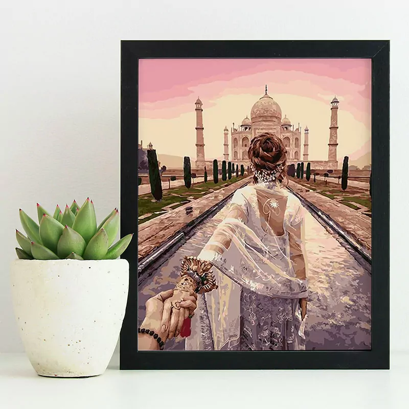 Couple Visiting the Taj Mahal