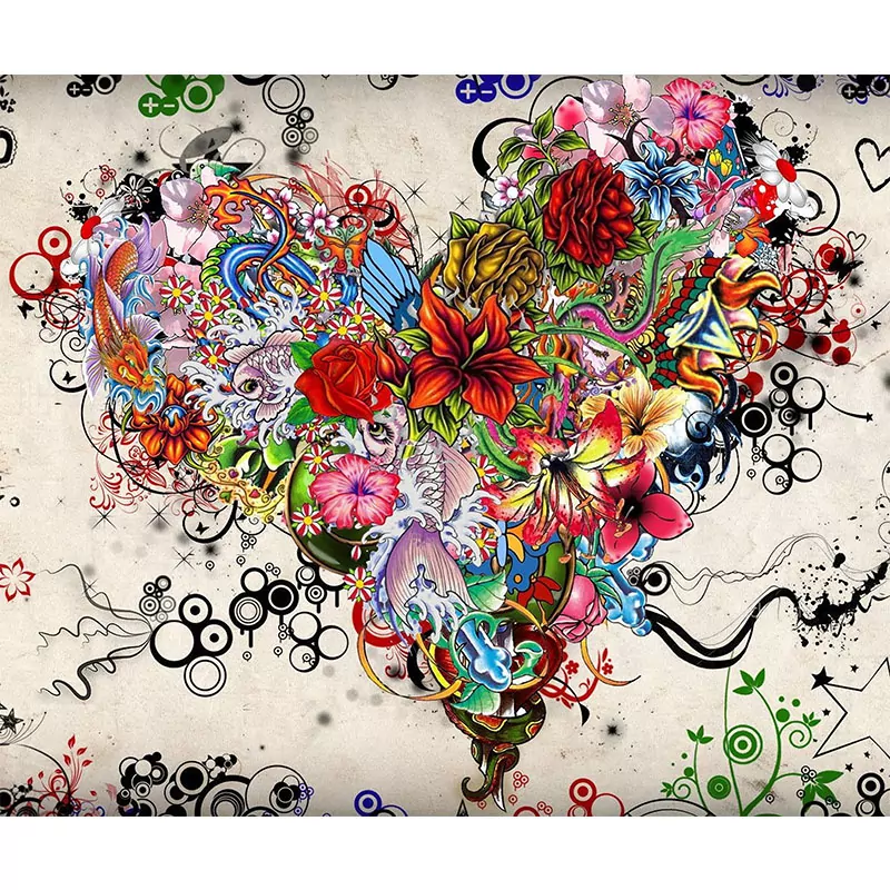 Beautiful Heart Abstract Art