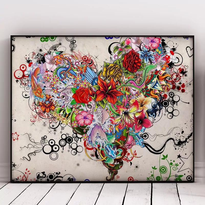 Beautiful Heart Abstract Art