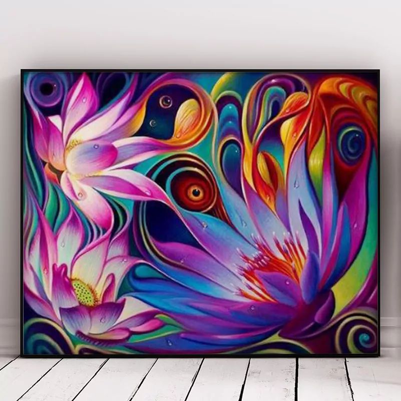 Abstract Colorful Flowers