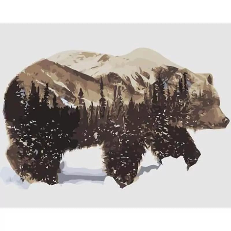Bear is Walking on Ice