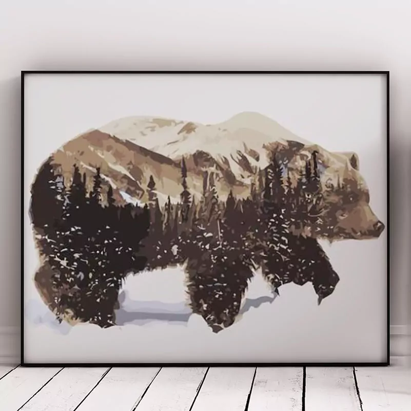 Bear is Walking on Ice