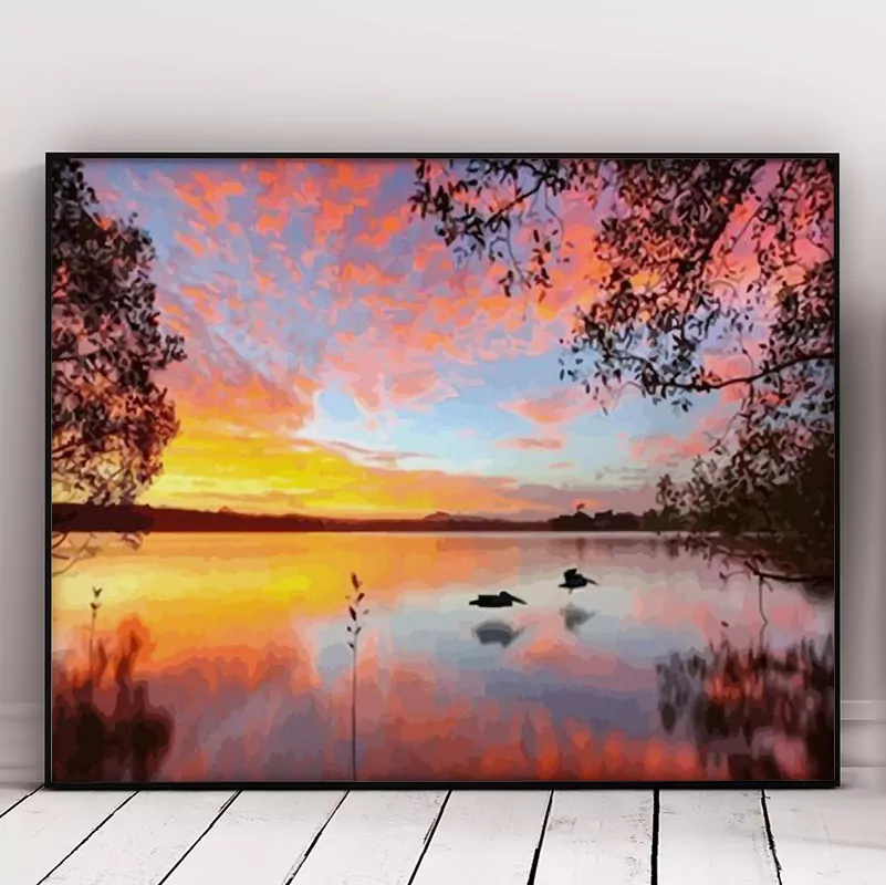 Acrylic Sunset Cloud