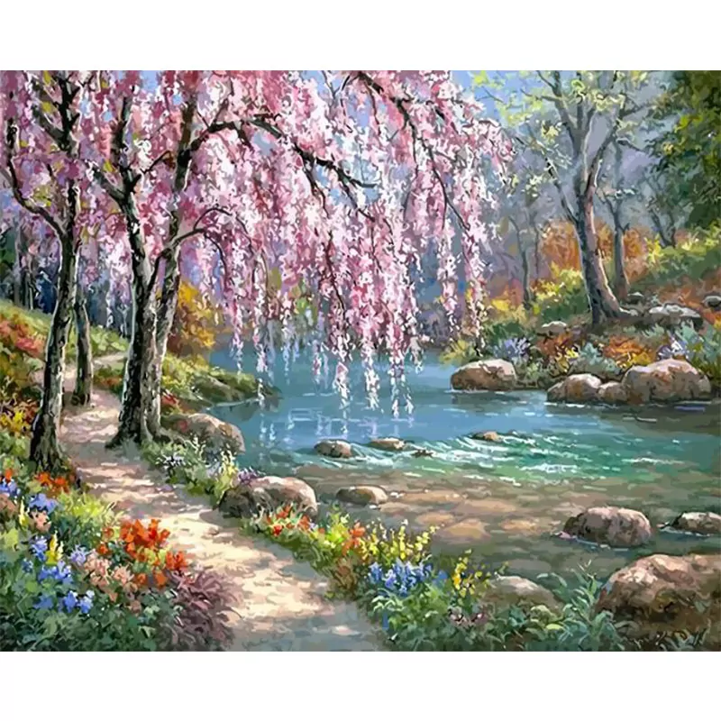 Landscape Cherry Blossom Tree