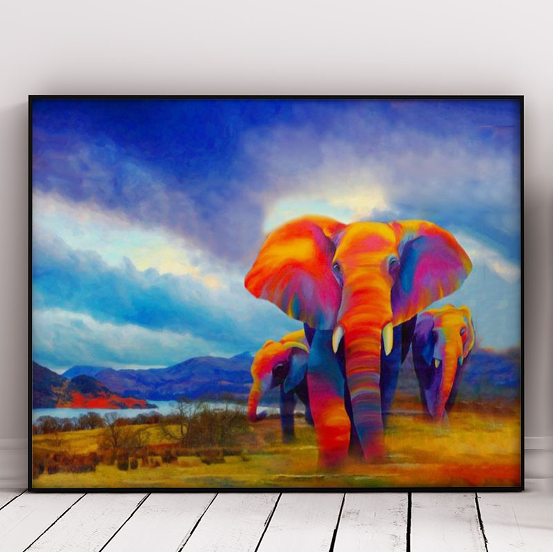 ABstract Red Elephant