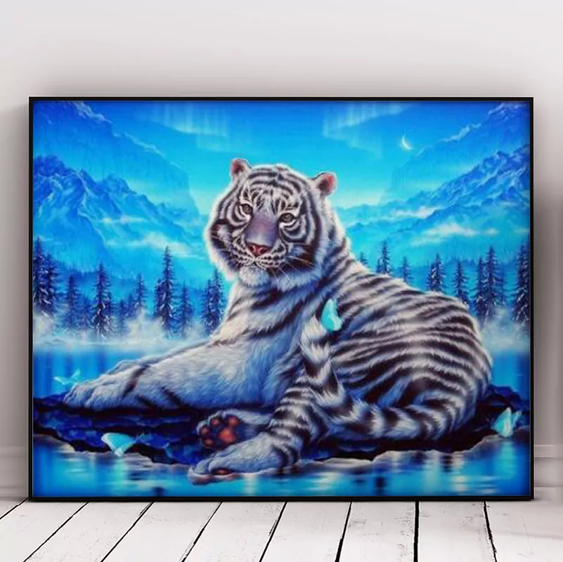 Blue Clouds and Tiger