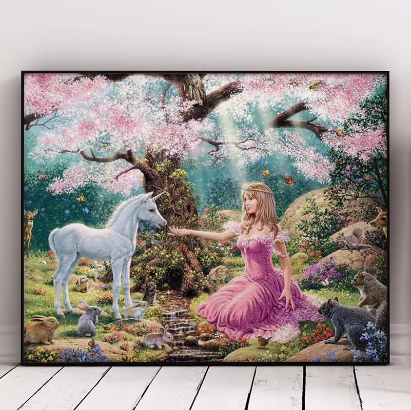 Girl And Baby Unicorn