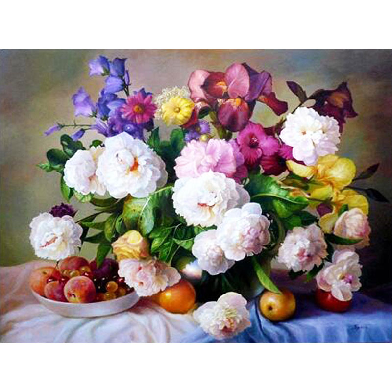 Multicolor Flowers in Vase