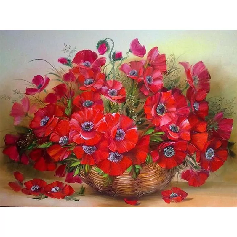 Red Flowers in THe Vase