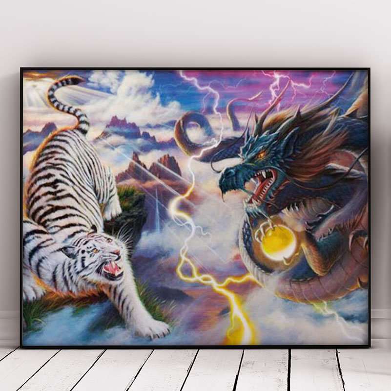 Tiger And Dragon Fight