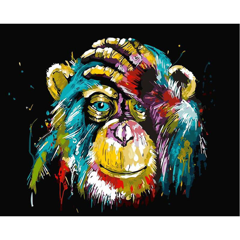 Fill with Colors - Monkey Abstract