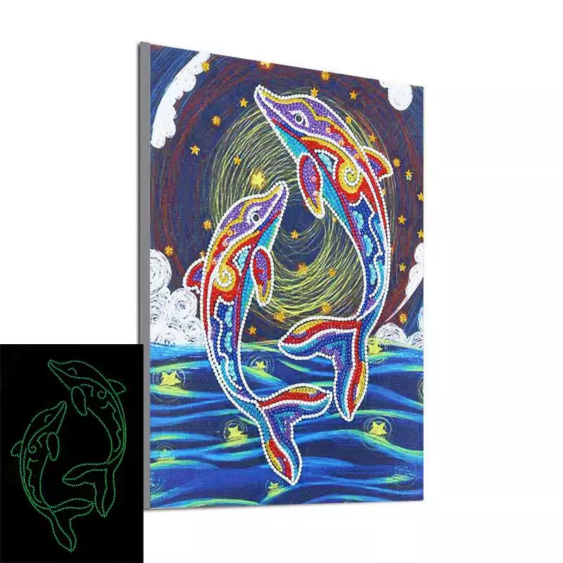 Colorful Whales - Glow in the night