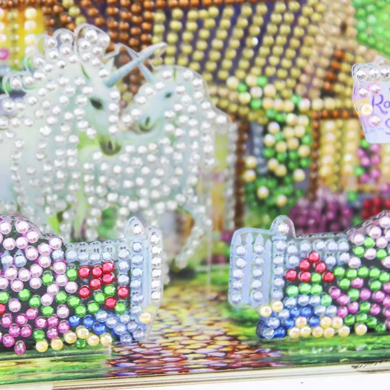 De Eenhoorns - 3D Diamant Schilderij - Afbeelding 2