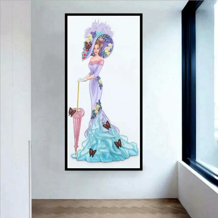Pretty Princess - Speciaal gevormde diamanten schilderij - Afbeelding 4