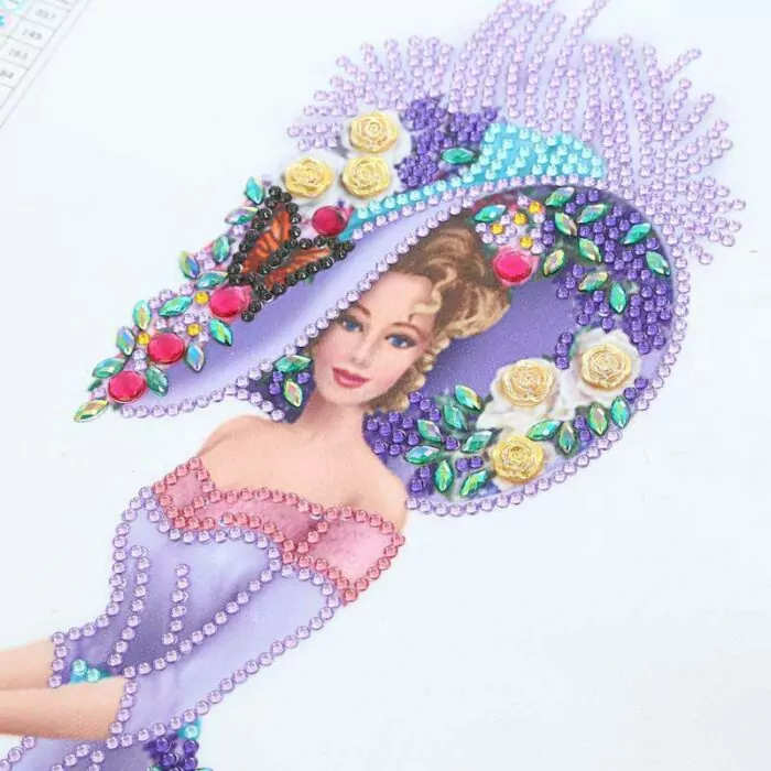 Pretty Princess - Speciaal gevormde diamanten schilderij - Afbeelding 3