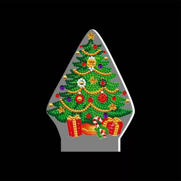Kerstboom - Diamant Schilderij Licht - Afbeelding 6