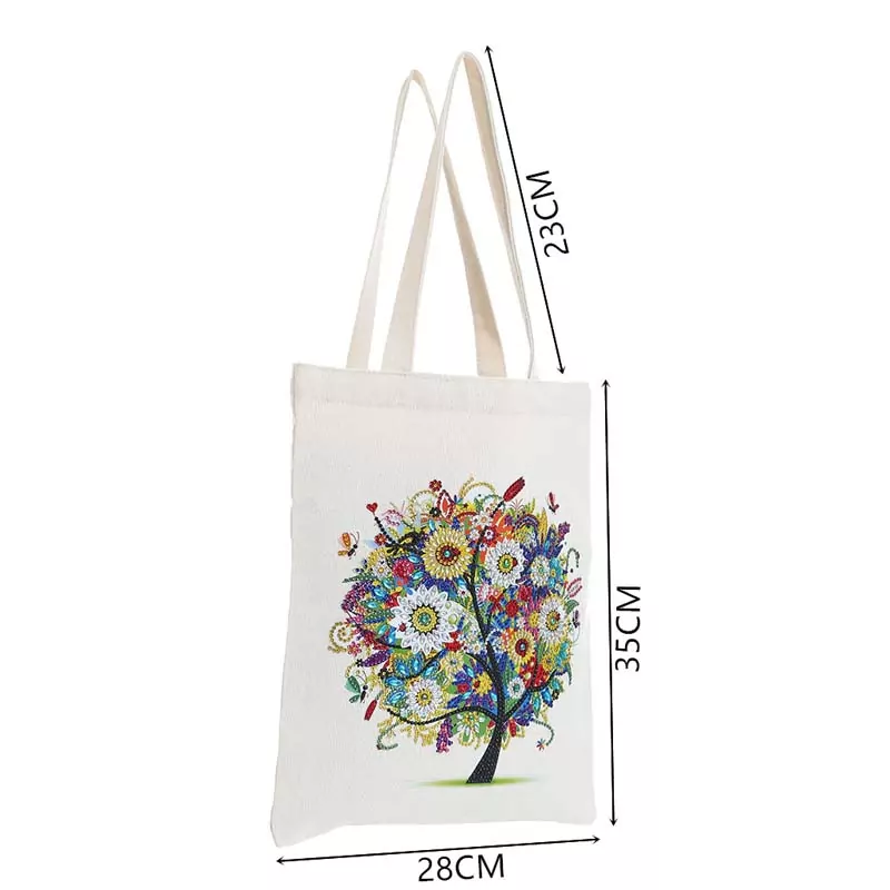 Kleurrijke Boom - Diamanten Schilderij Tas - Afbeelding 2