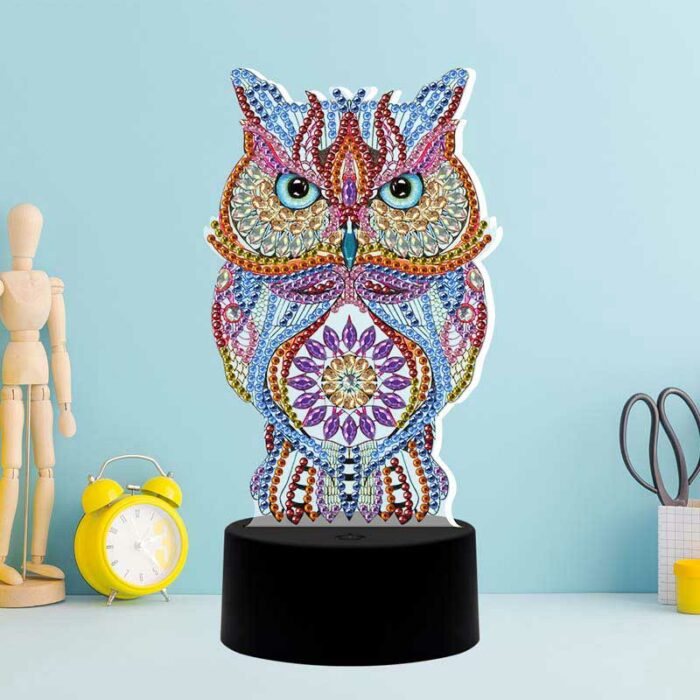 Owl - Diamond Painting Light