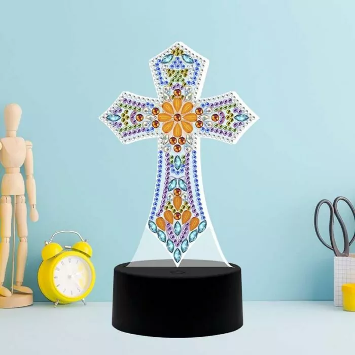 Het Kruis - Diamanten Schilderij Lamp - Afbeelding 4