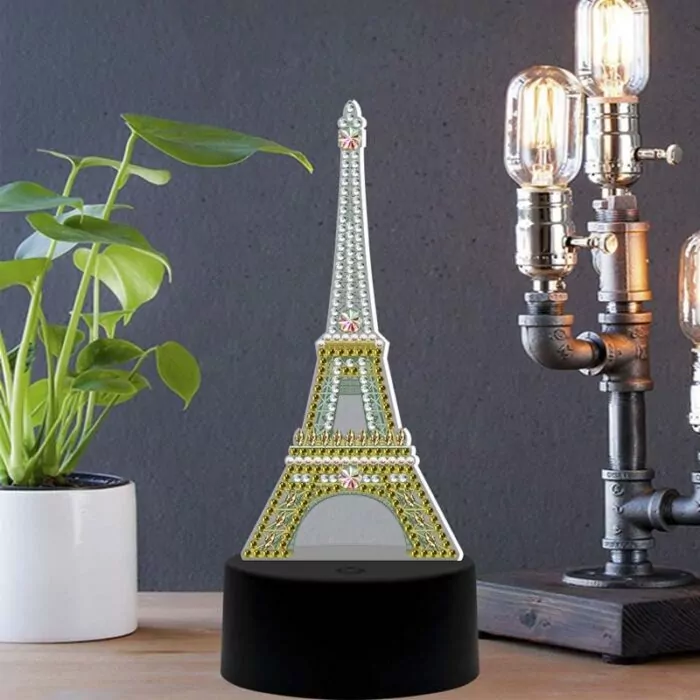 Eiffeltoren - Diamanten Schilderij Lamp - Afbeelding 6