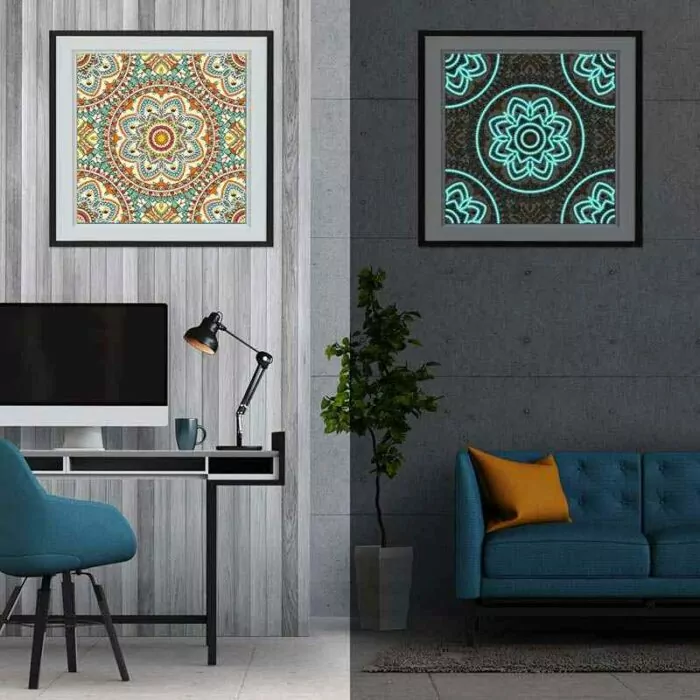 Gloeiende Mandala Kunst Diamant Schilderij - Afbeelding 7