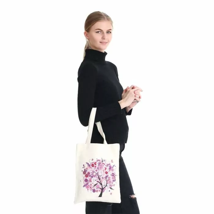 Roze Boom - Diamant Art Tas - Afbeelding 5