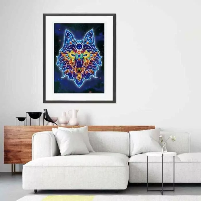 De Wolf - Lichtgevende Diamant Schilderij - Afbeelding 5