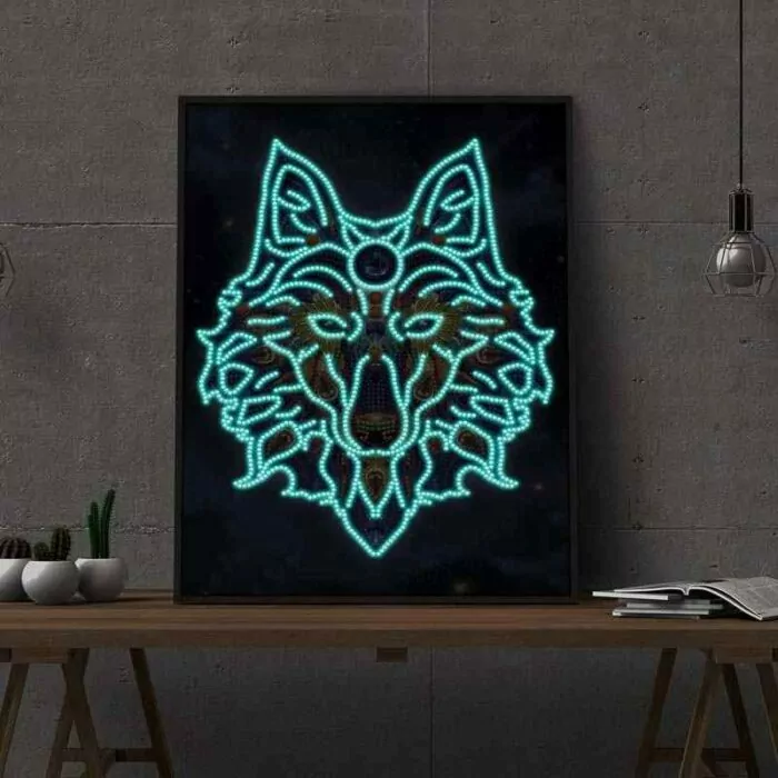 De Wolf - Lichtgevende Diamant Schilderij - Afbeelding 3