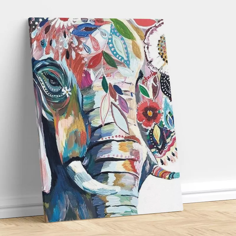 Abstracte olifant met natuurlijke kleur