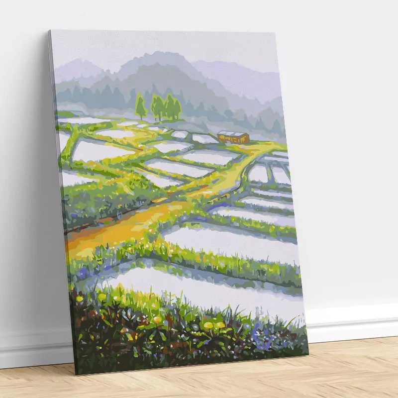 mooi uitzicht op de boerderij