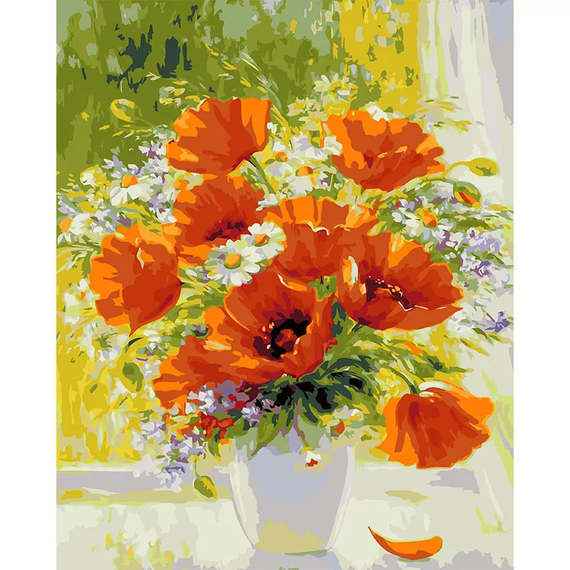 Multi Kleuren Bloem in Pot - Afbeelding 2
